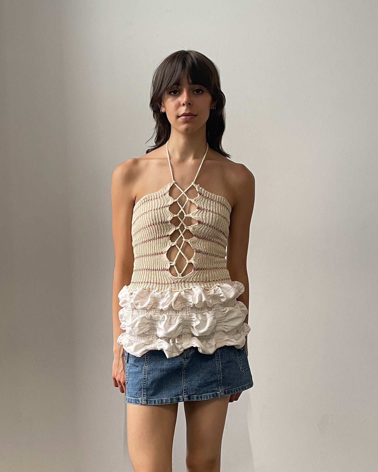 Vertigo Lace Up Top - Lolly