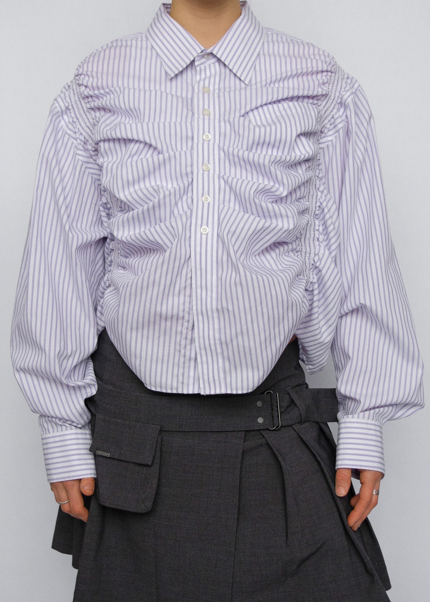 Warped Business Shirt - Striped Lilac