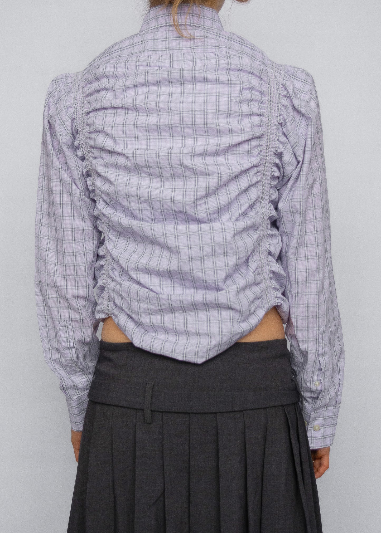 Warped Business Shirt - Lavender Check