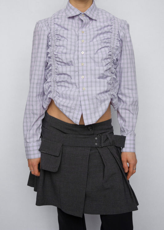 Warped Business Shirt - Lavender Check