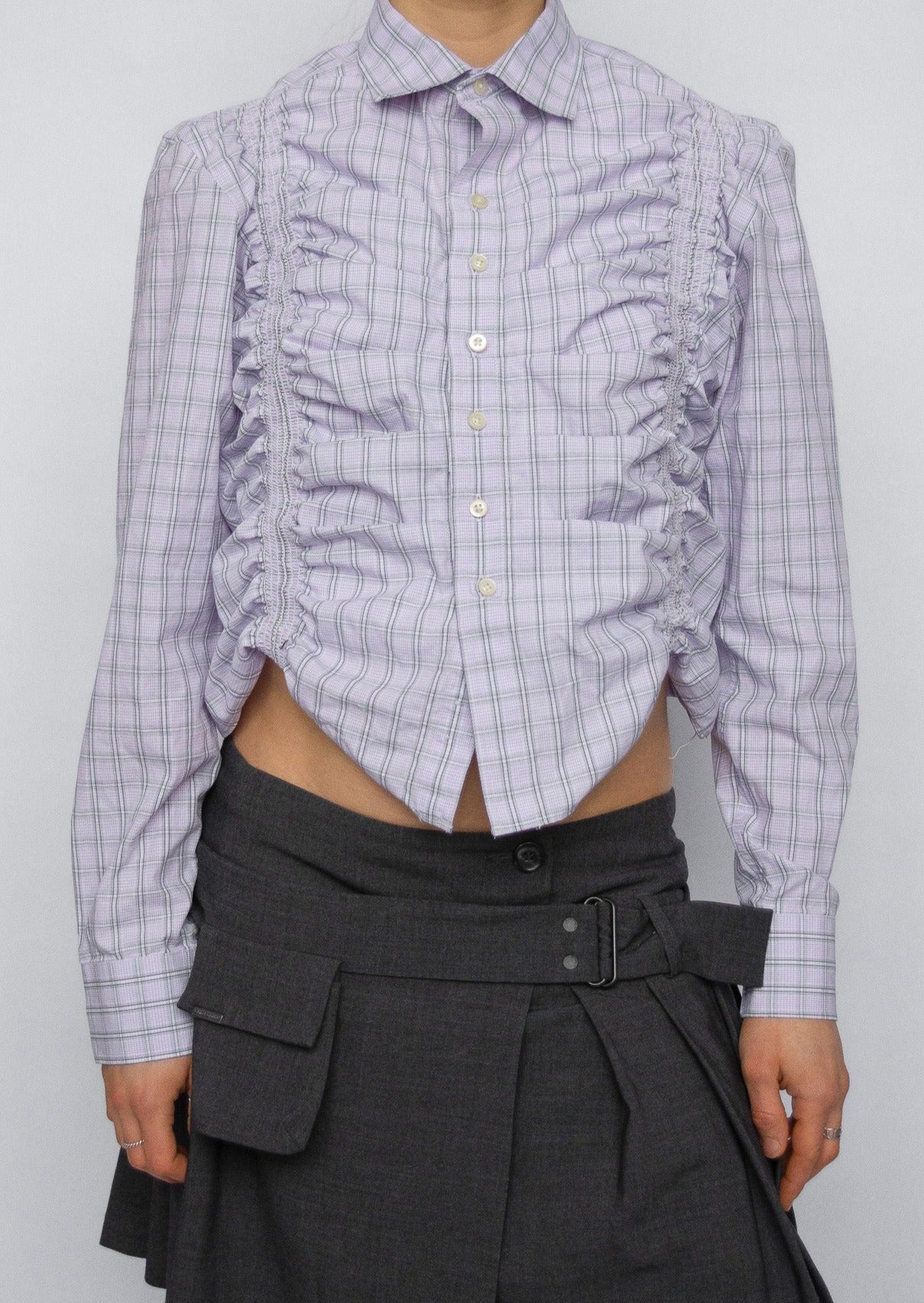 Warped Business Shirt - Lavender Check