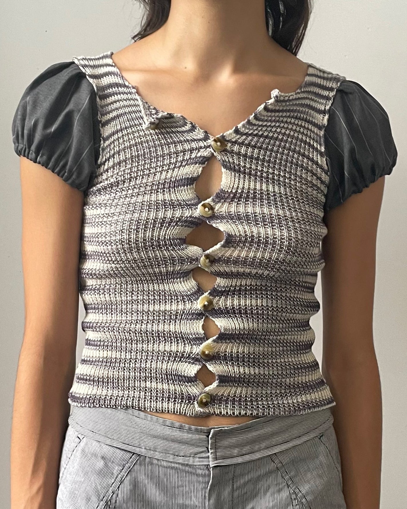 Puff Sleeve Top - Licorice