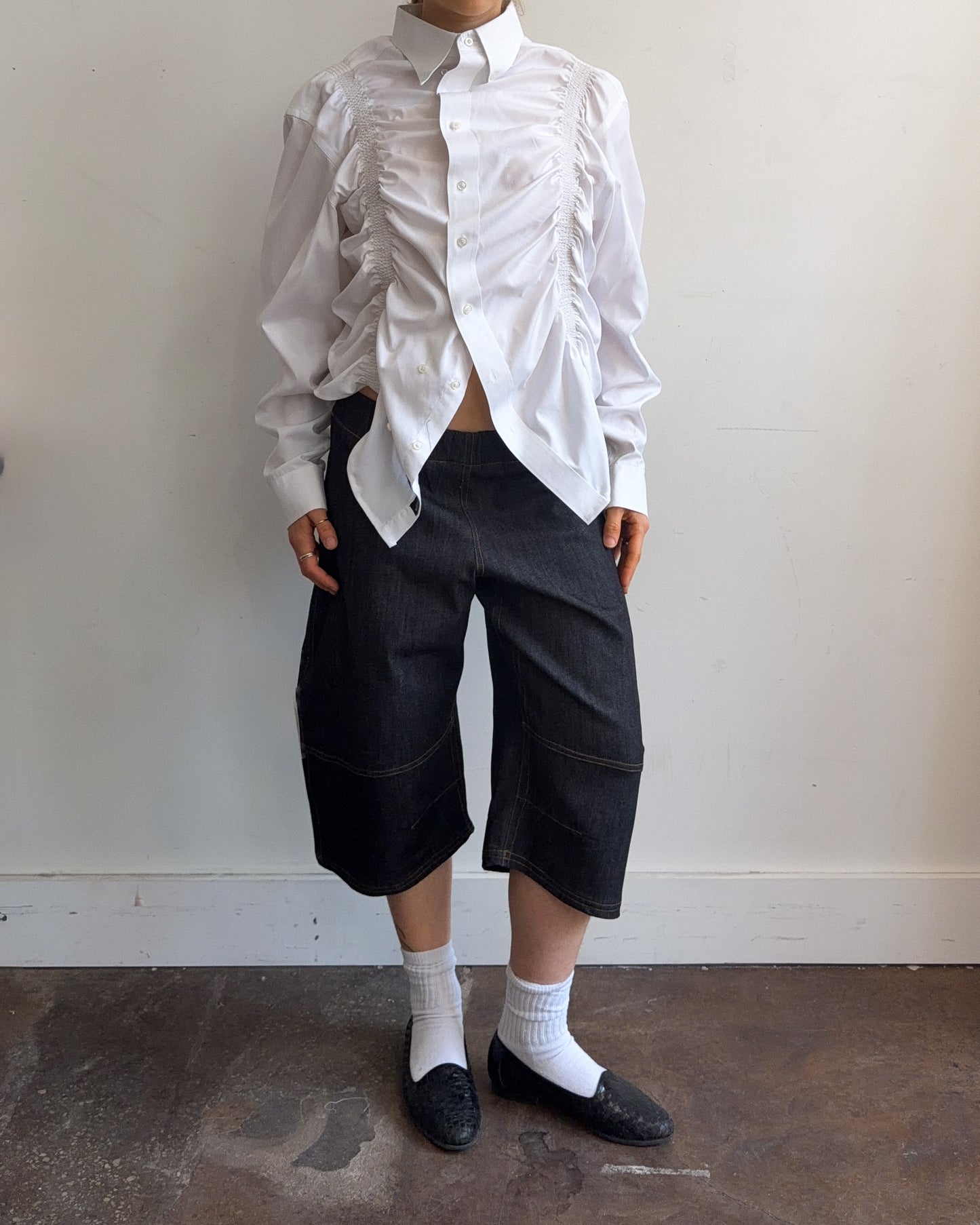 Shrunken Button Down - White