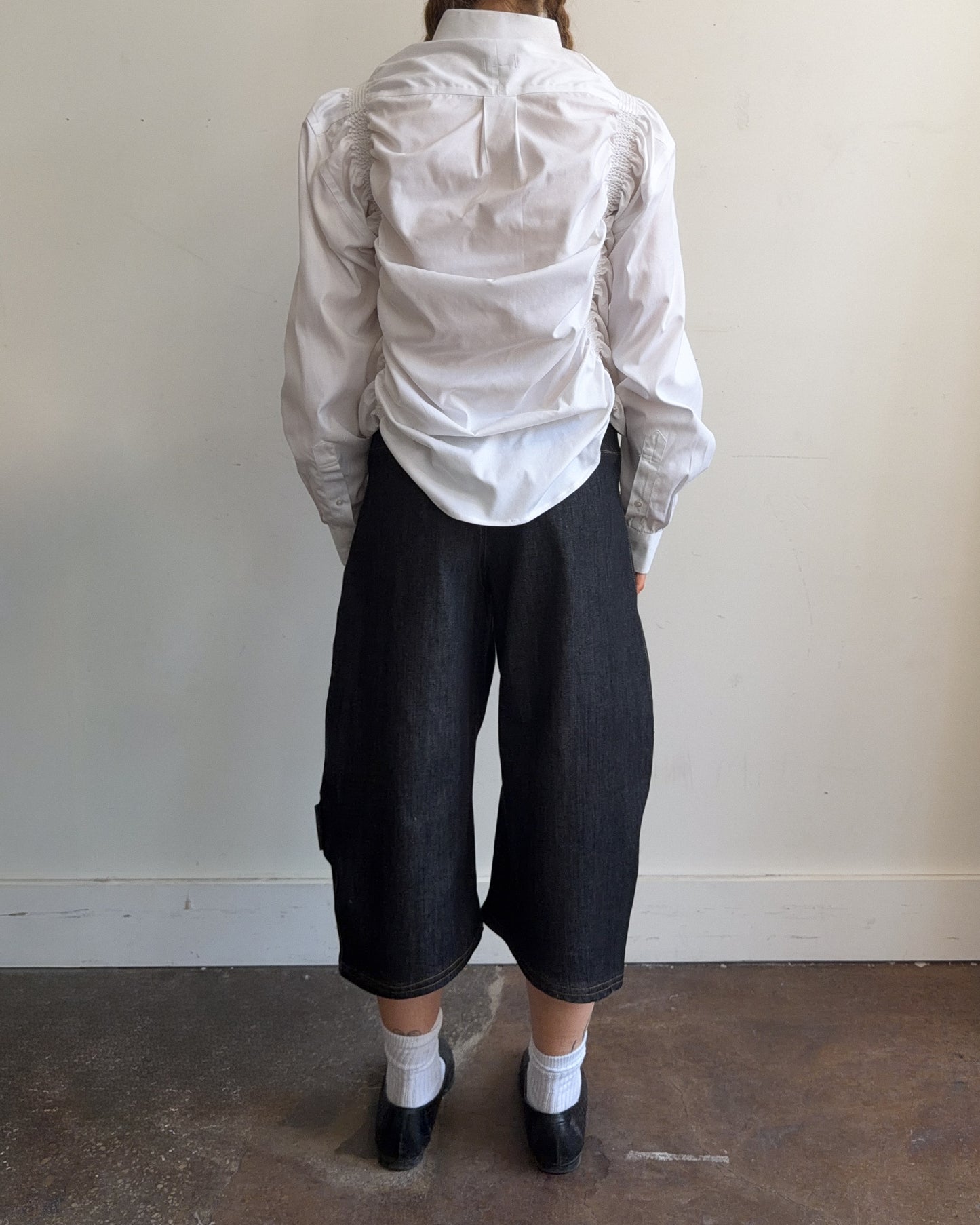 Shrunken Button Down - White