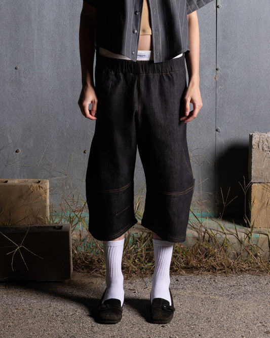 Panelled Denim Shorts (Pre-Order)