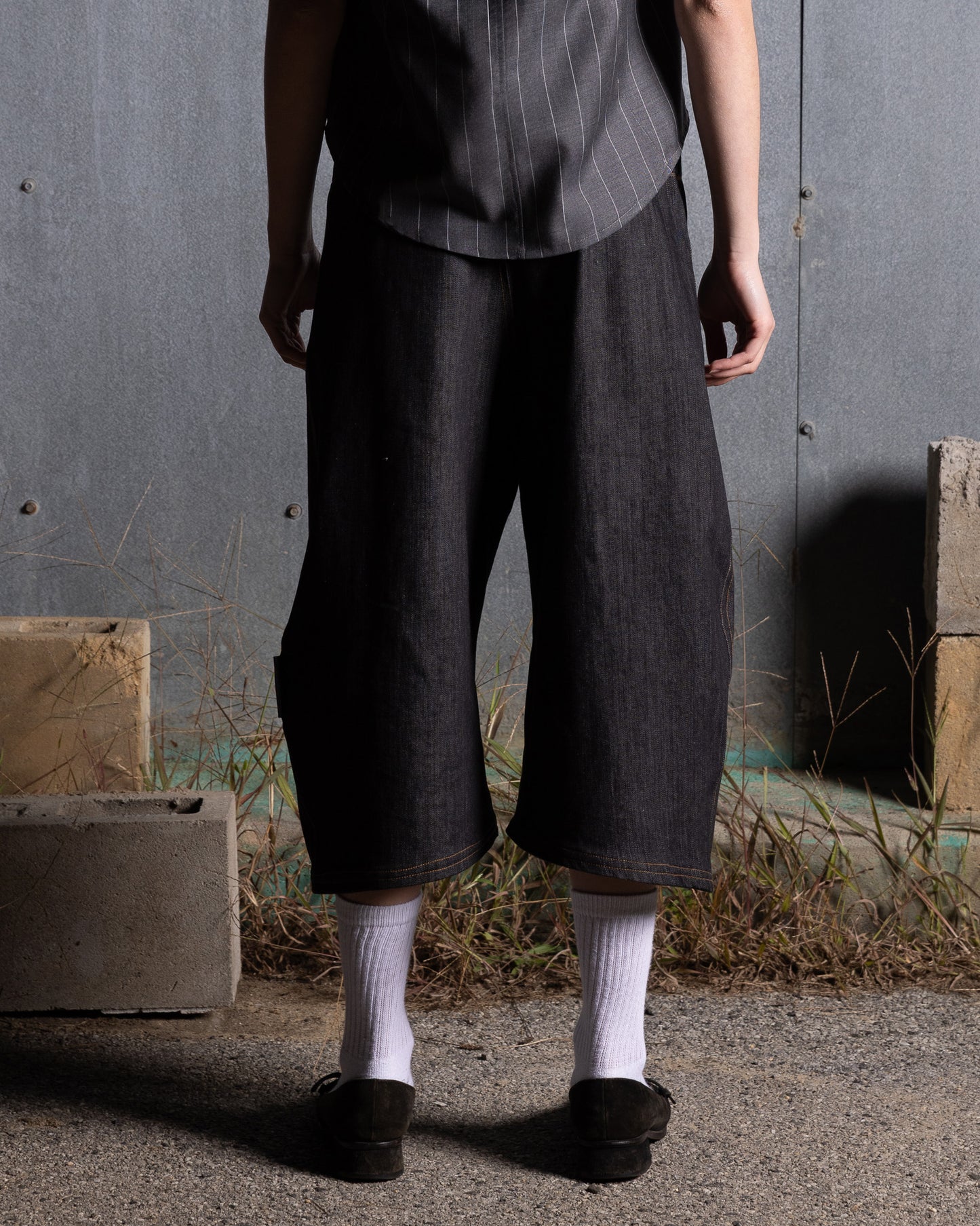 Panelled Denim Shorts (Pre-Order)