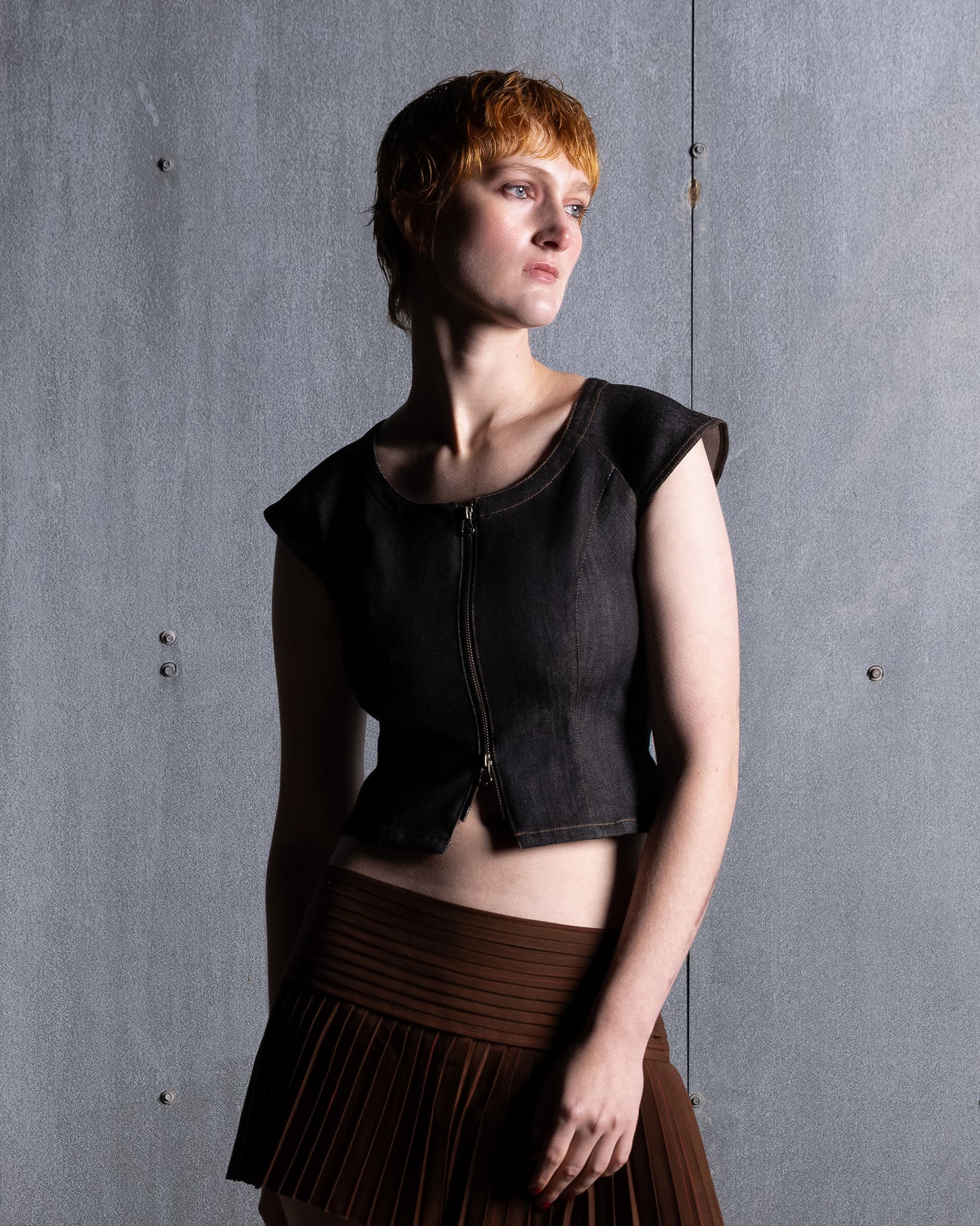 Paneled Denim Top (Pre-Order)