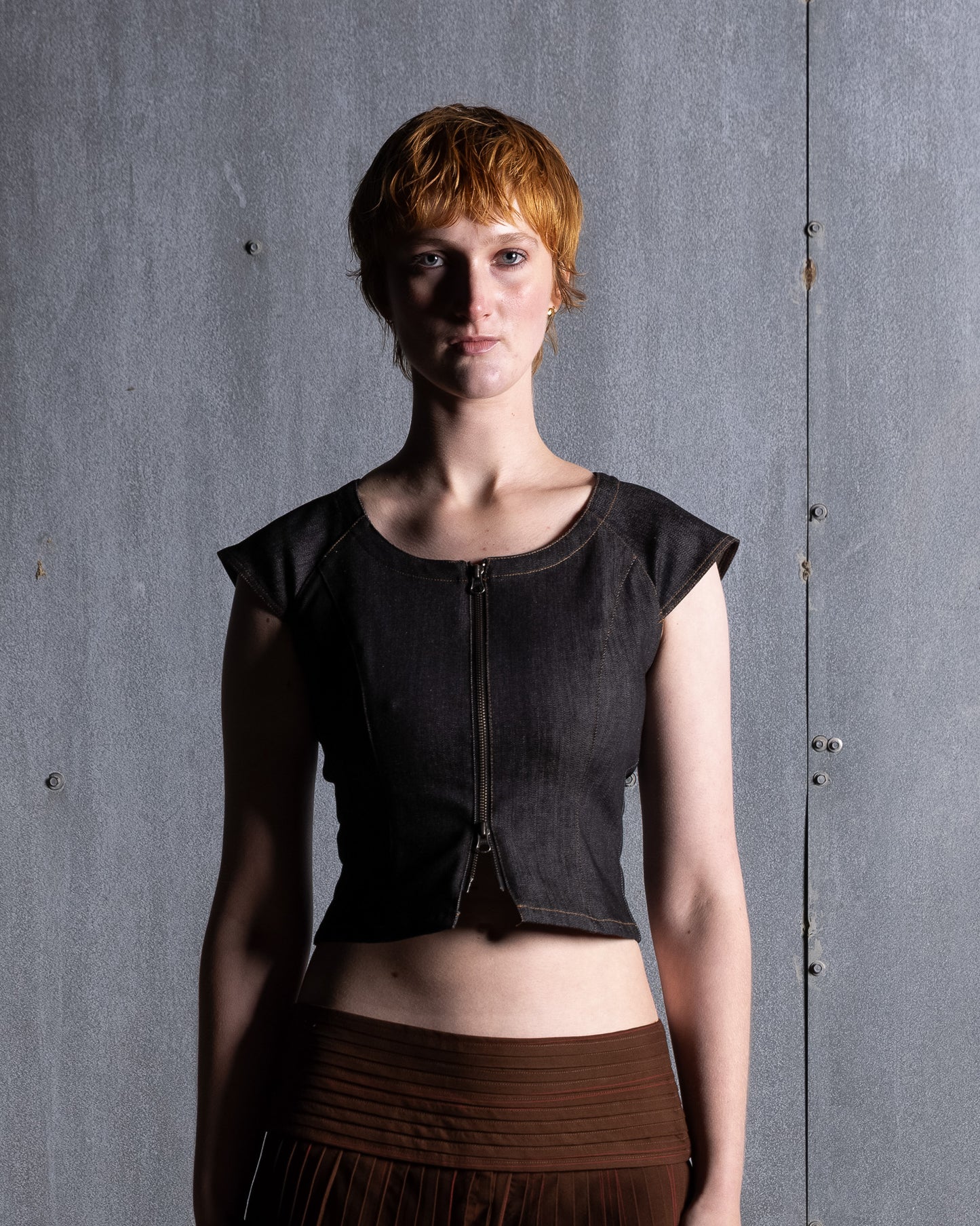 Paneled Denim Top (Pre-Order)