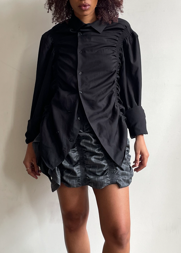 Shrunken Button Down - Black