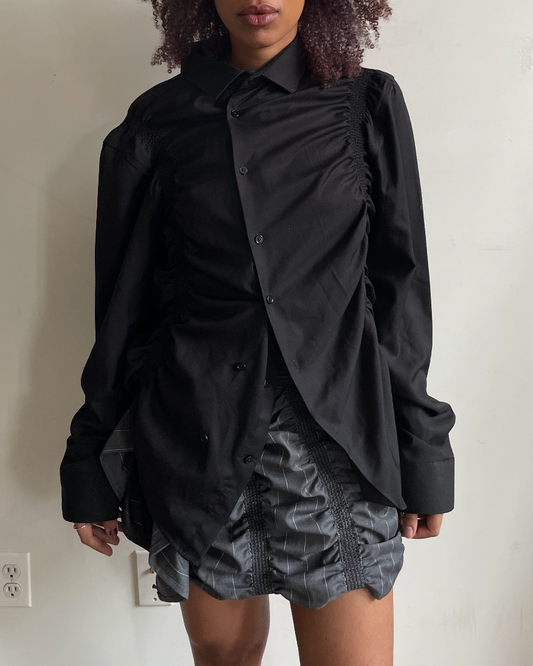 Shrunken Button Down - Black